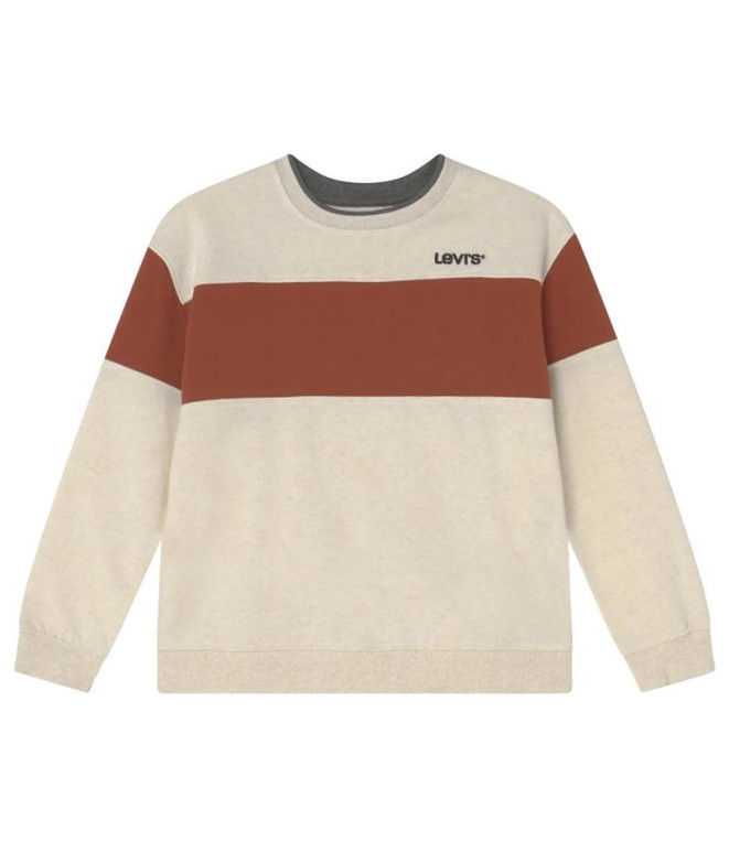 Sudadera Levi's Colorblock Crewneck Boy Oatmeal