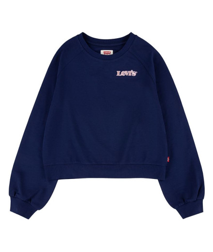 Sudadera Levi's Benchwarmer Crew Girl Azul oscuro