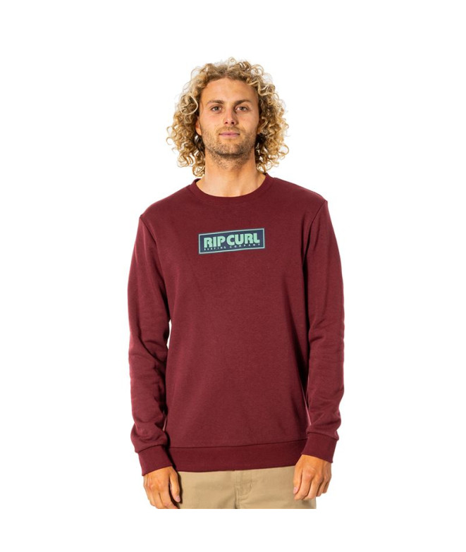 Sudadera Rip Curl Surf Revival Box M Dark red
