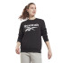 Sudadera sin capucha Reebok identity Logo Fleece W Black