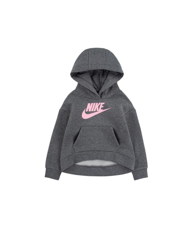 Sudadera Nike Club Fleece Hig Low Grey