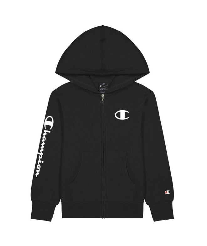 Chaqueta Champion Full Zip Logo Boy Black