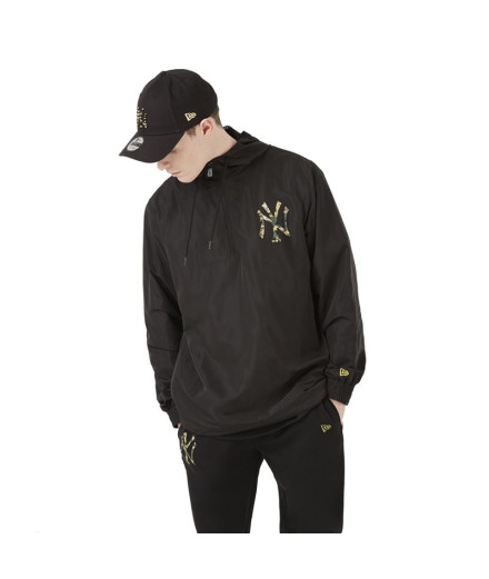 Sudadera New Era NYY Camo Logo Windbreacker M Black