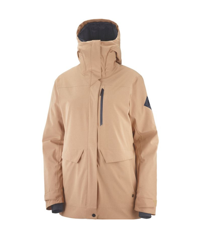 Chaqueta de esquí Salomon Stance Cargo W Pink