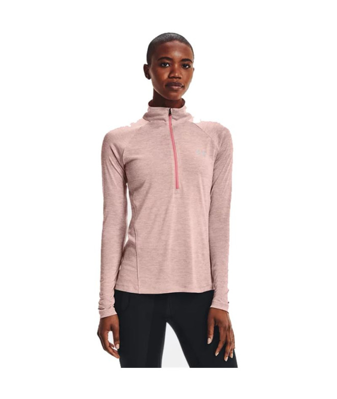 Camiseta Under Armour Tech 1/2 Zip W Pink