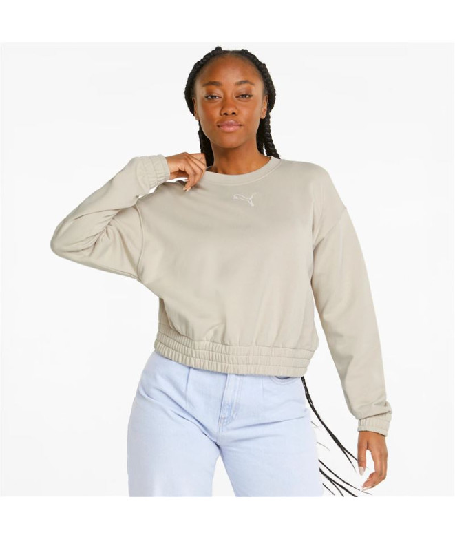 Sudadera Puma HER Crew W Beige