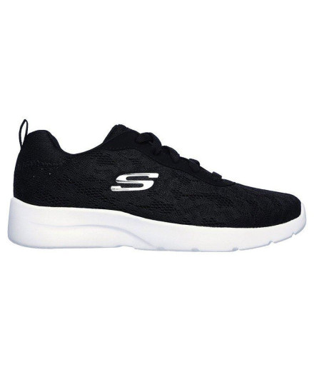 Zapatillas Skechers Floral Mesh Lace Up W Black