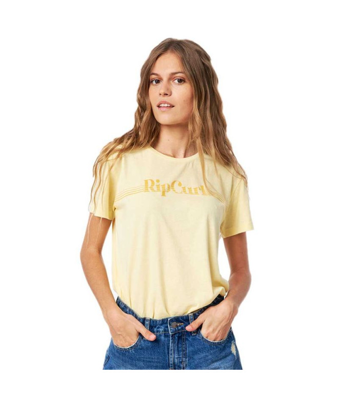 Camiseta Rip Curl Re-Entry Standar Tee W Yellow