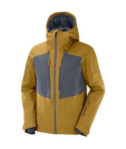 Chaqueta de esquí Salomon Highland M Brown
