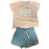 Set Champion T-shirt and Tracksuit Baby Beige