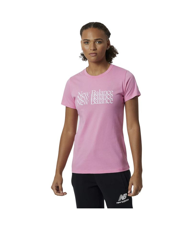 Camiseta New Balance Essentials Celebrate W Pink