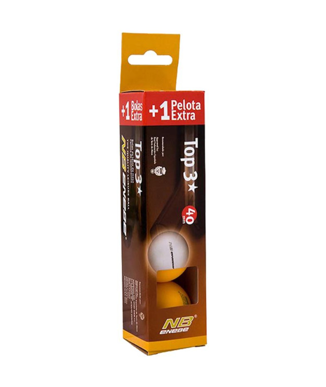 Pelotas de ping-pong Enebe 3+1 Top 3 40 mm Orange