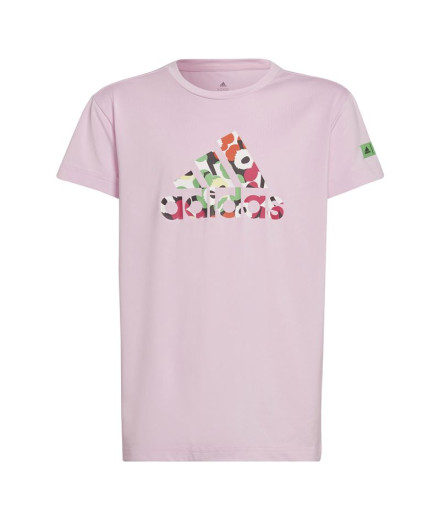 Camiseta adidas Aeroready Training Floral-Print Girls Pink