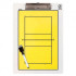 Pizarra táctica reversible Zastor Play 34x23 - Voleibol Yellow