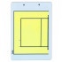 Pizarra táctica reversible Zastor Play 34x23 - Voleibol Yellow