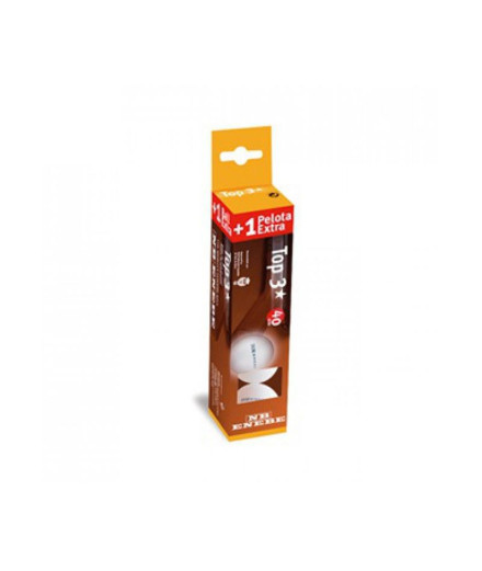 Caja 3+1 Pelotas Enebe TOP 3* 40 MM White
