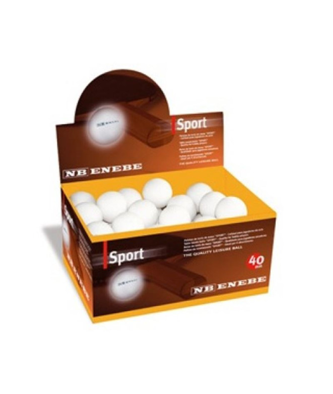 Caja de 60 pelotas de Ping Pong Enebe Match White