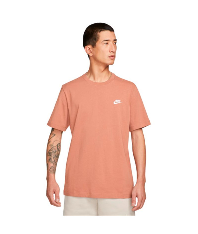 Camiseta Nike Sportswear Club Hombre Coral