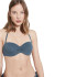 Top bikini Ysabel Mora Bandeau Push-Up Copa B Azul