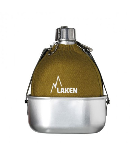 Cantimplora de Aluminio Laken 1L con Funda y Marmita