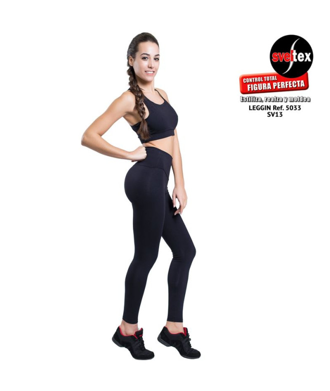 Mallas Largas Happy Dance de tiro alto Mujer Bk