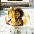 Flotador Swim Essentials Gold Swan Glitter 70 cm