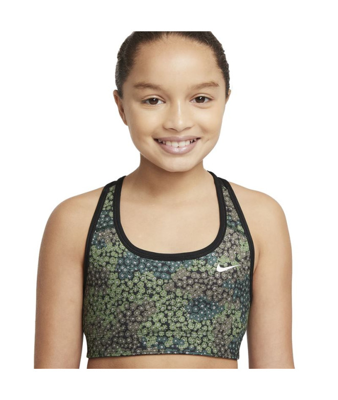Sujetador deportivo Nike Dri-FIT Swoosh Niña Green