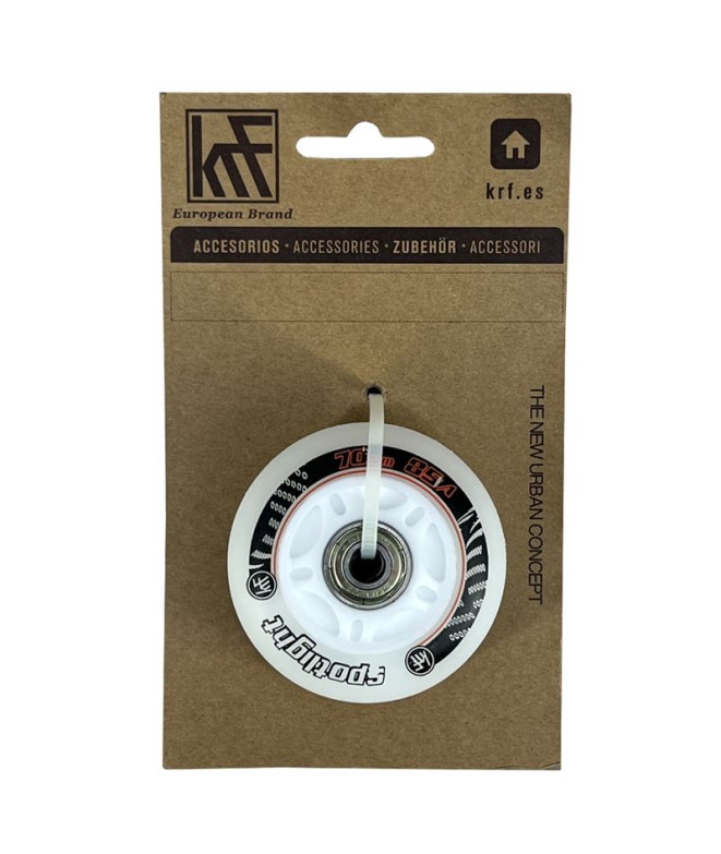 Ruedas de luces KRF Spotlight LED 70 mm 85A Blanco