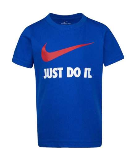Camiseta de manga corta Nike Swoosh Infantil Blue