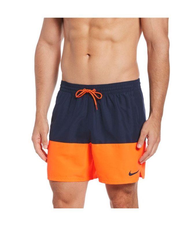 Bañador Nike 5" Volley Hombre Orange/ ue naranja