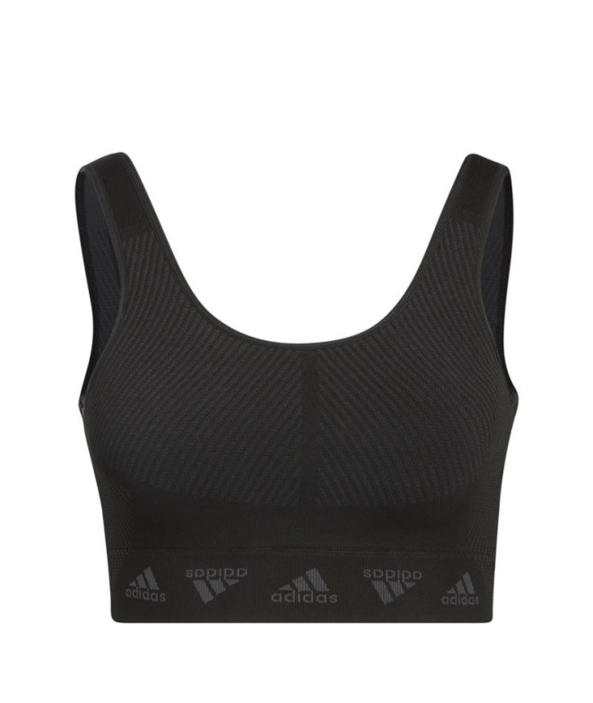 Sujetador de fitness adidas Aeroknit Mujer Bk