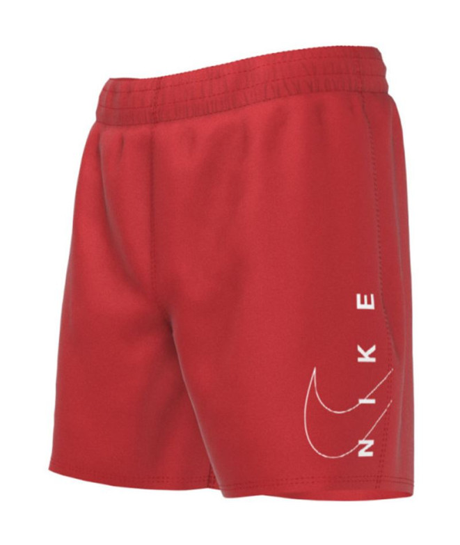 Bañador Nike 4" Volley Niño Rojo