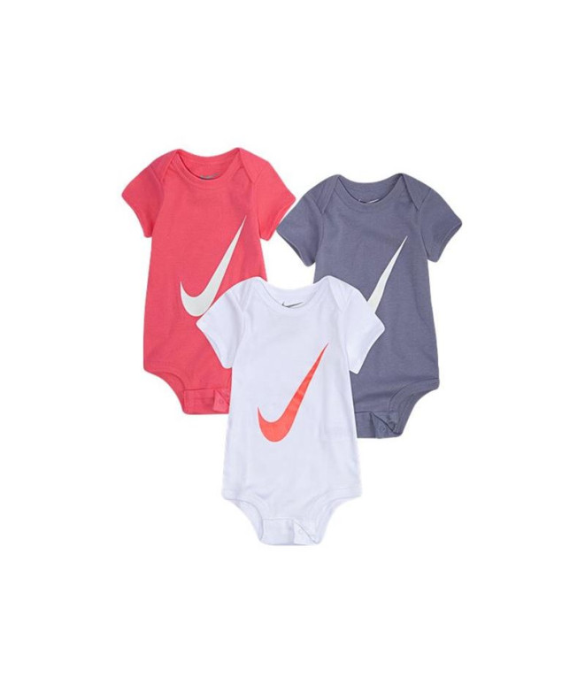 Bodys Nike Kids 3 Packs Bebé Red