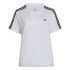 Camiseta adidas Essentials Slim 3 bandas Mujer Blanco
