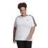 Camiseta adidas Essentials Slim 3 bandas Mujer Blanco