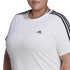 Camiseta adidas Essentials Slim 3 bandas Mujer Blanco