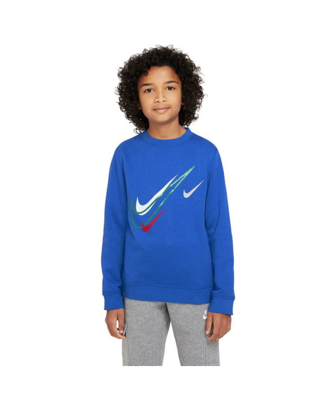 Sudadera Nike NSW SOS FLC CREW Niño Blue
