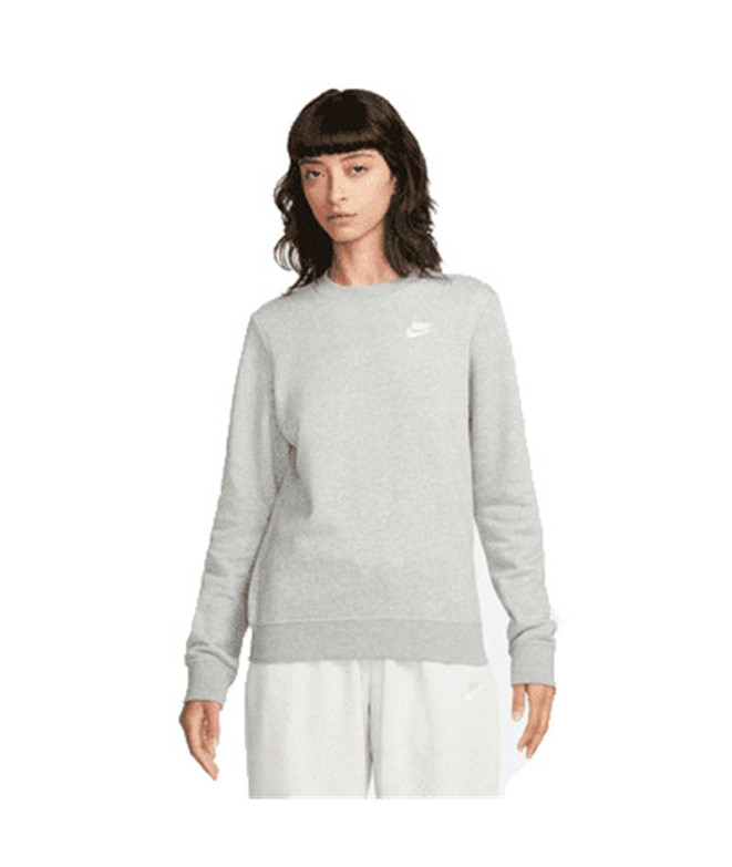 Sudadera Nike Sportswear Club Fleece Mujer Gris