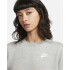 Sudadera Nike Sportswear Club Fleece Mujer Gris