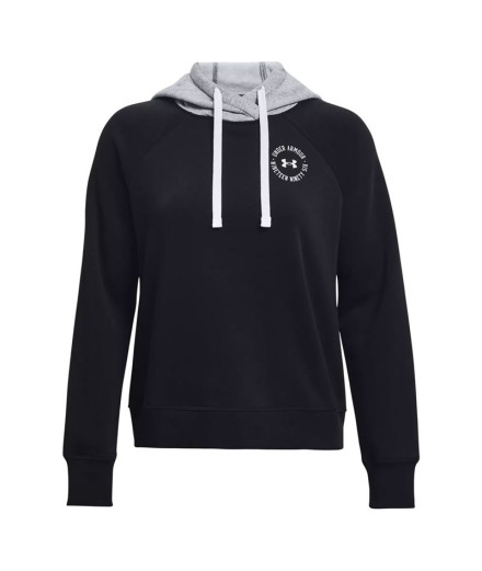 Sudadera Under Armour Rival Fleece CB Hoodie Negro