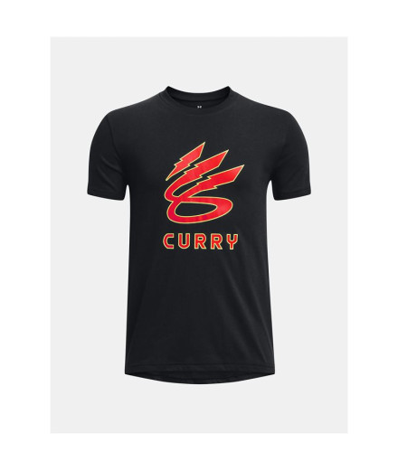Camiseta Under Armour Curry Lightning Logo Infantil BK