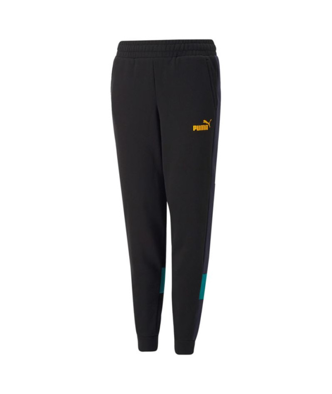 Pantalones Puma ESS+ Colorblock Infantil Black