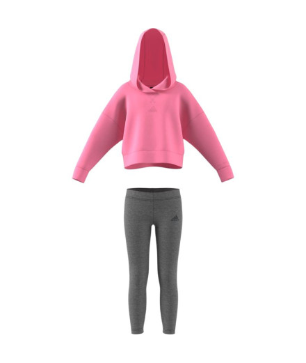 Conjunto adidas Fleece Niña Pink