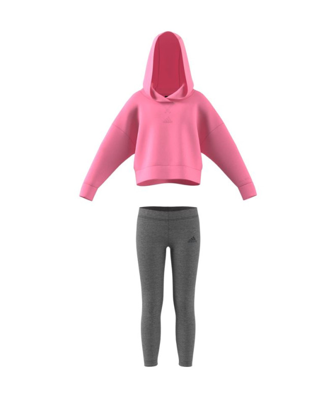 Conjunto adidas Fleece Niña Pink