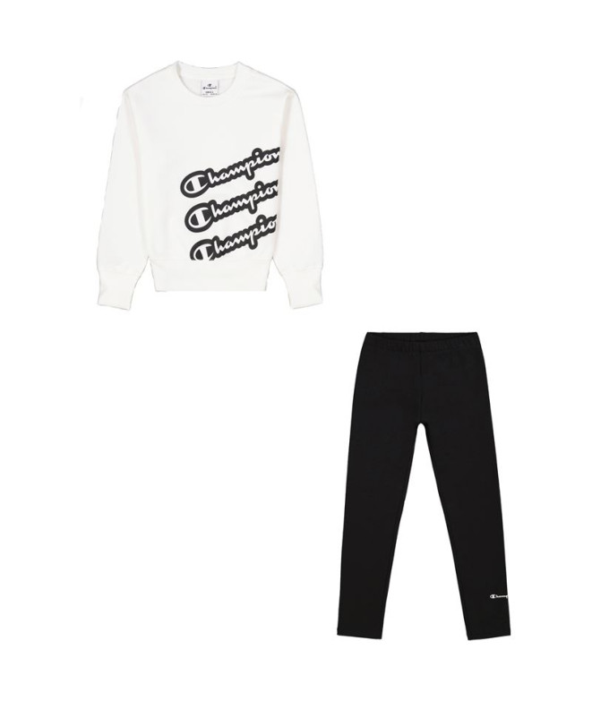 Conjunto Champion Crewneck Infantil White