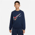 Sudadera Nike NSW FLC CREW Niño Blue