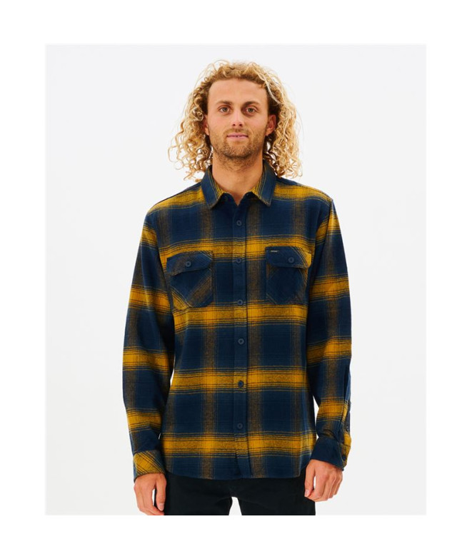 Camisa Rip Curl Count Flannel Hombre Blue-Yellow