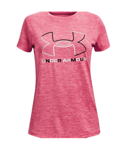 Camiseta Under Armour Tech BL Twist SS Niña Rosa