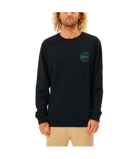 Sudadera Rip Curl Re Entry Crew Hombre BK