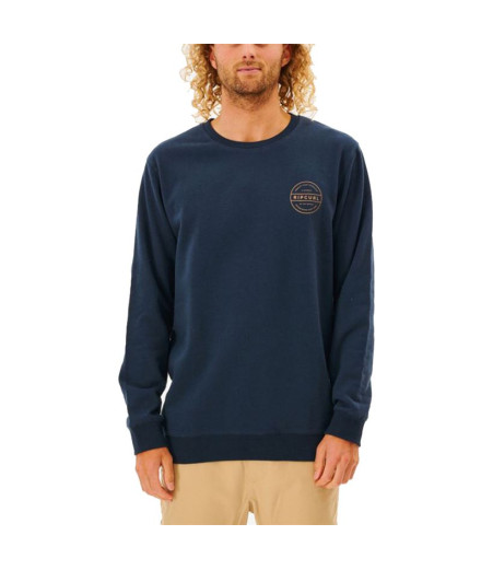 Sudadera Rip Curl Re Entry Crew Hombre Blue